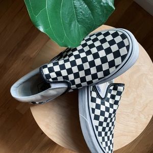 Vans checkered slip on sneakers